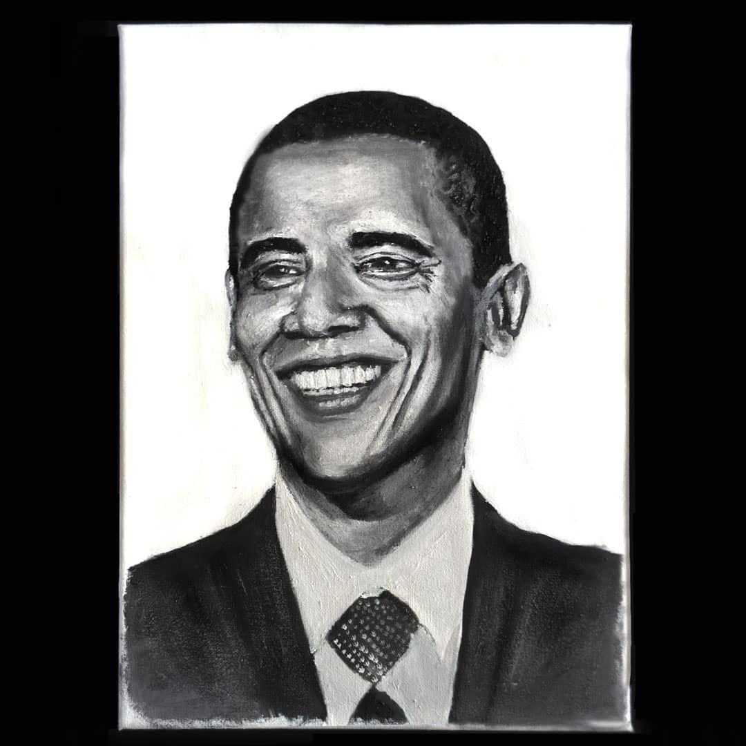 Painting of Barack Obama
